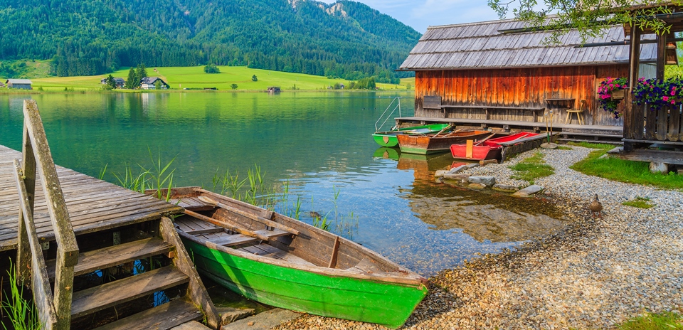 Bild sommerliche Naturlandschaft mit See