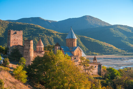 castle complex on the Aragvi River in Georgia